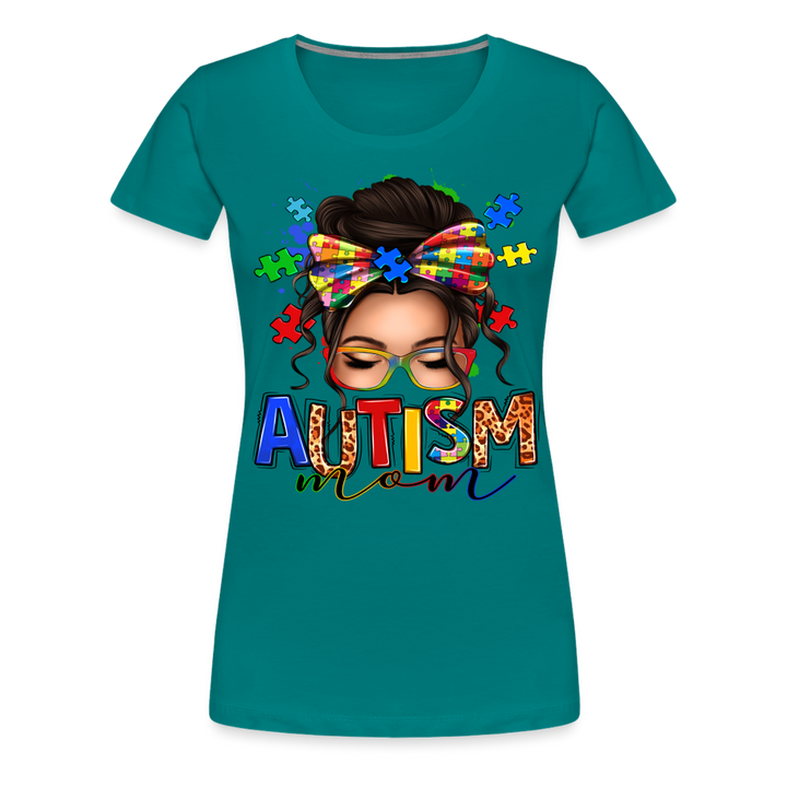 Autism Mom Women’s Premium Shirt - teal