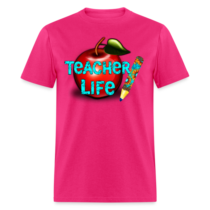 Teacher Life Unisex Classic T-Shirt - fuchsia