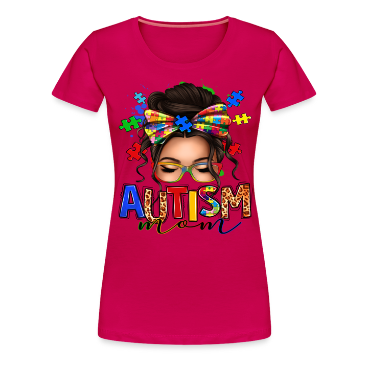 Autism Mom Women’s Premium Shirt - dark pink