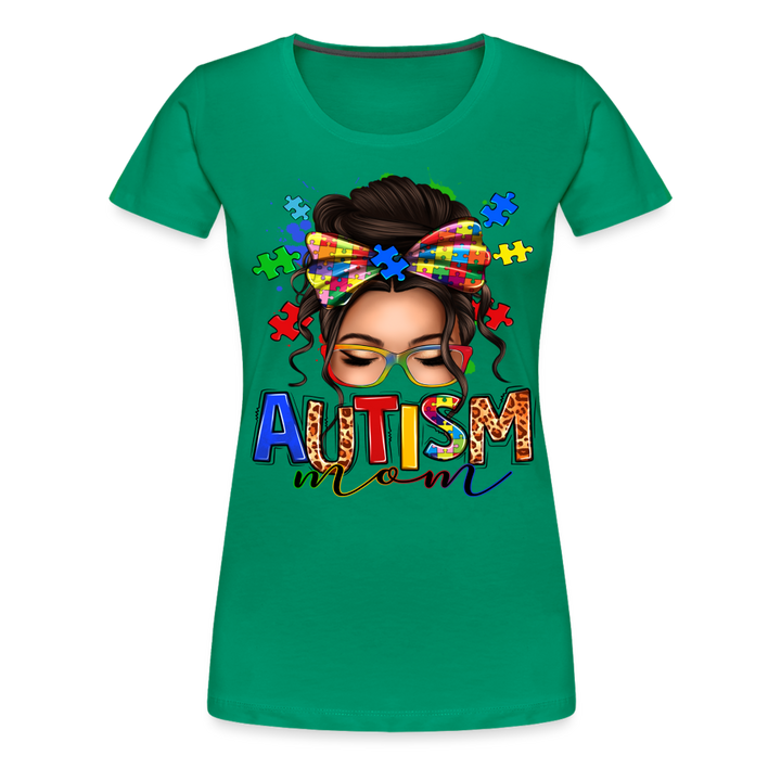 Autism Mom Women’s Premium Shirt - kelly green