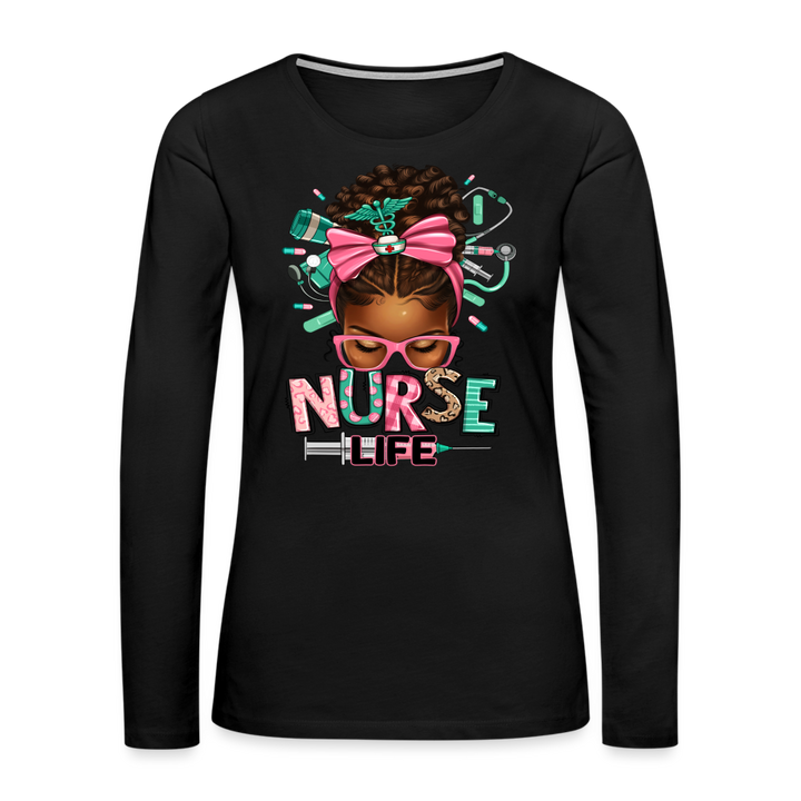 Nurse Life Women's Premium Long Sleeve Shirt - black