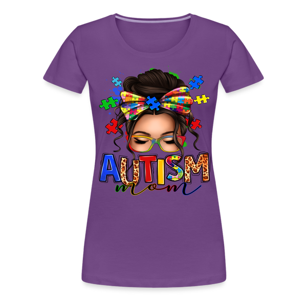 Autism Mom Women’s Premium Shirt - purple