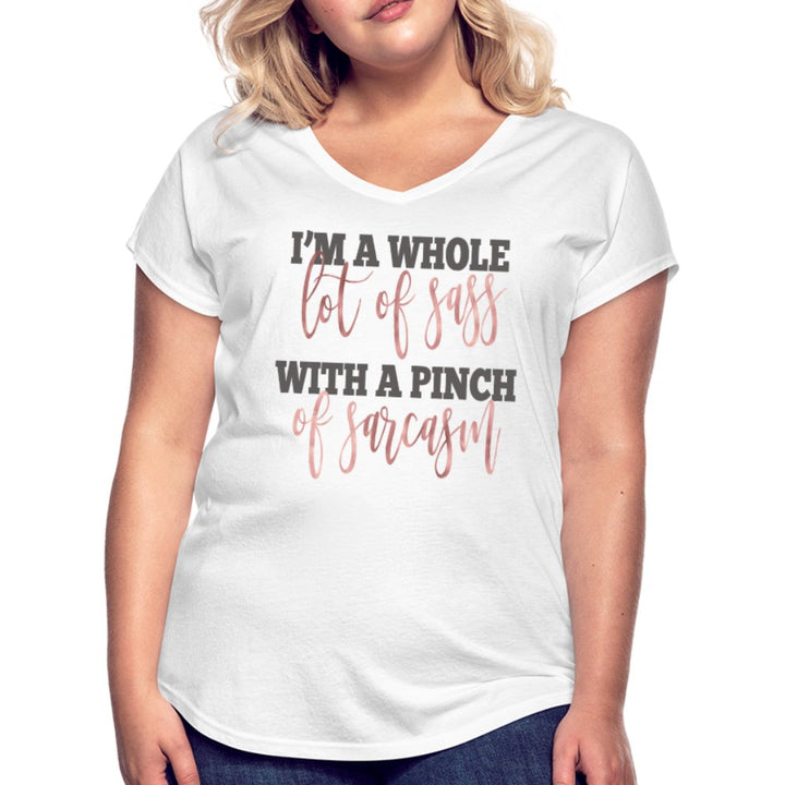 I'm A Whole Lot Of Sass Women's Tri-Blend V-Neck Shirt - Beguiling Phenix Boutique