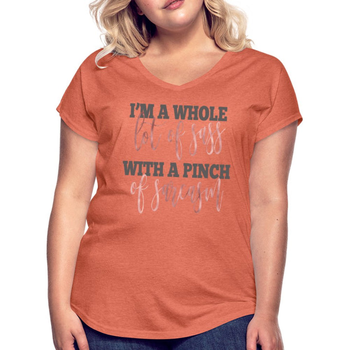 I'm A Whole Lot Of Sass Women's Tri-Blend V-Neck Shirt - Beguiling Phenix Boutique